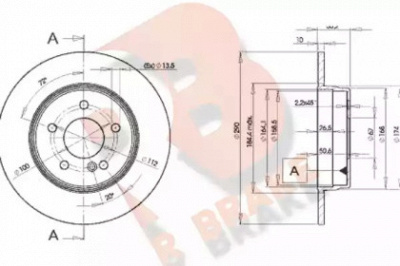 R BRAKE 78rbd23412 -  Тормозной диск